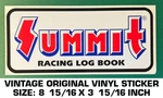 Summit Racing Log Book Vintage Original Vinyl Decal Sticker-drag-performance. Fixed Price $5.77.