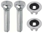 68-70 Gm Door Lock / Ferrule Kit Die-cast Metal Knobs Ribbed Design Chrome. Fixed Price $33.47.