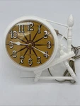 Vintage Westclox Spinning Wheel Electric Wall Clock Model No. 526671 White Nos. Fixed Price $39.78.