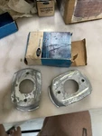 Nos Mustang Boss Mach D0ZZ-16712-A Hood Retainers 70-73. Fixed Price $69.00.