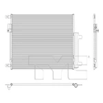Condenser For 23-25 Jeep Compass 5.5MM CH3030277 68494833AA. Fixed Price $96.00.