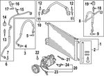 Genuine Volkswagen Condenser 5WA-816-411-D. Fixed Price $284.78.