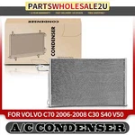 1X New Ac Condenser For Volvo C30 C70 S40 V50 L4 1.9L L5 2.4L 2.5L 31356003. Fixed Price $73.99.
