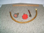 Vintage Lot Robinair Tap-a-can Valve, Hose, Ford Hi Side Adapter, R12 Manifold. Fixed Price $14.00.